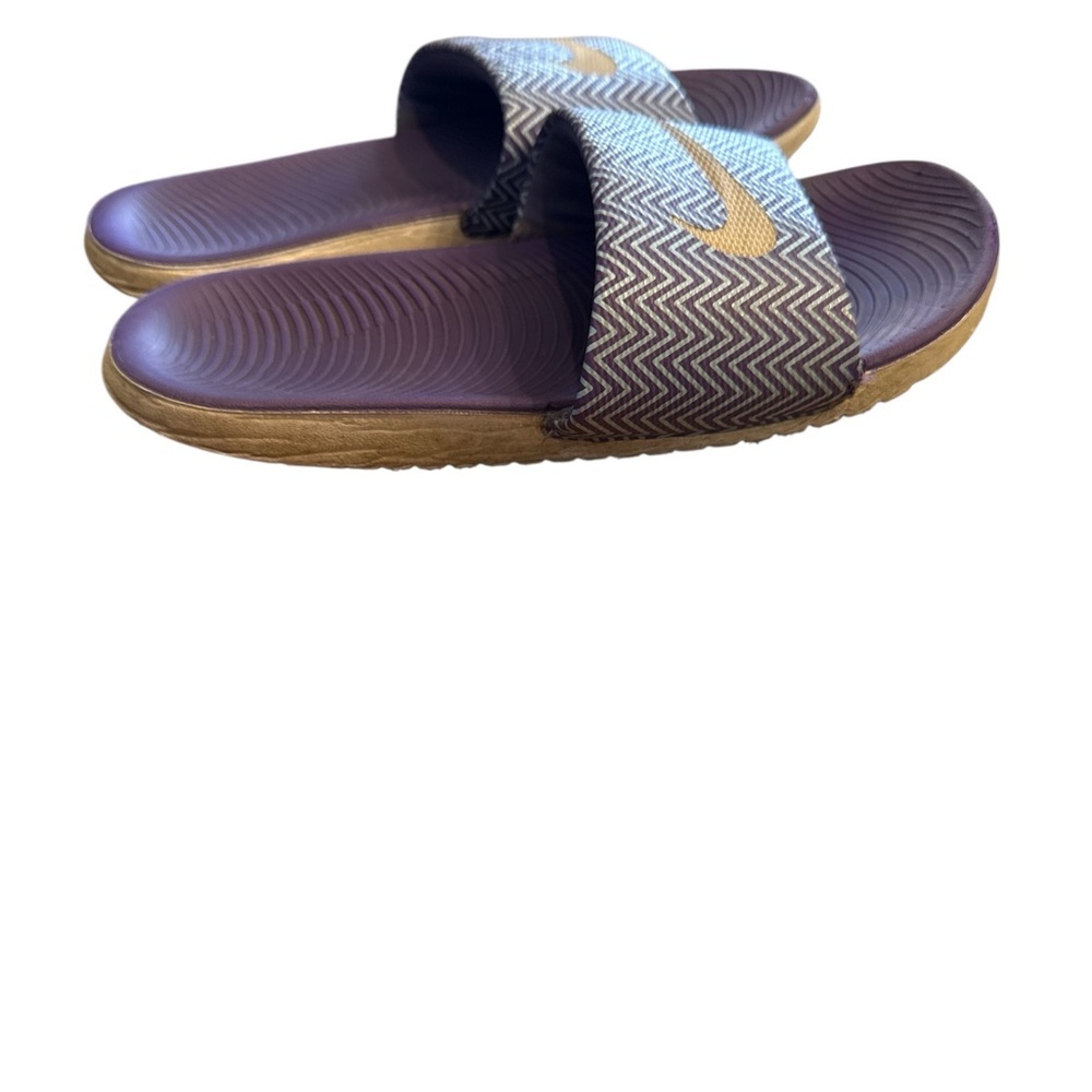 Nike Zigzag Purple and Blue Slides - Picture 3 of 5